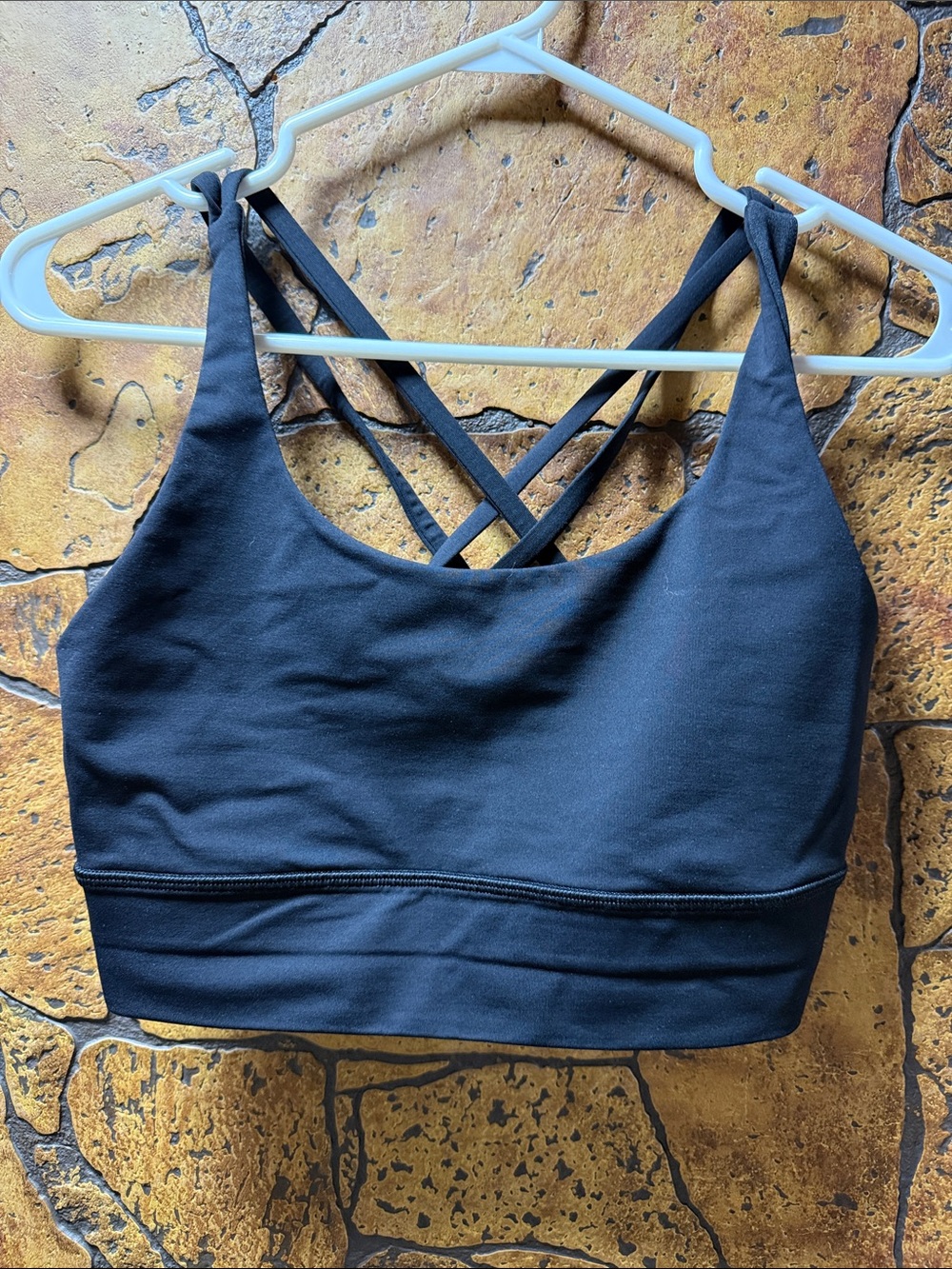 Women's Black Strappy Sports Bralette - Brand.   #31
